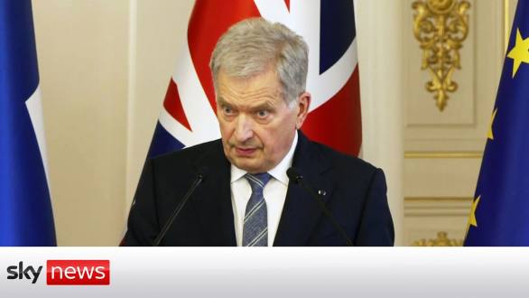 Finnish President tells Russia 'You caused this' as he signs security pact with UK - YouTube