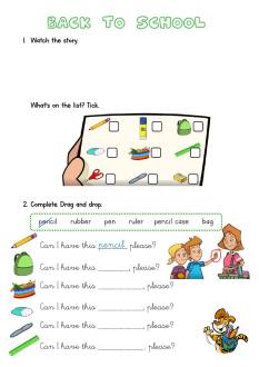 Back to School activity for Grades 1-2