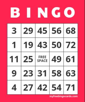 Back to school bingo