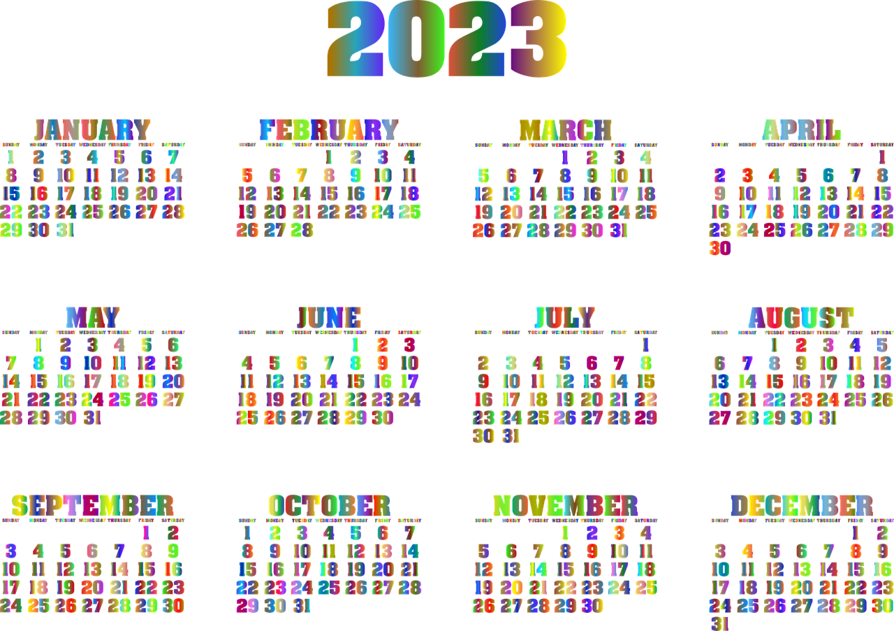 2023 Calendars | WebEnglish