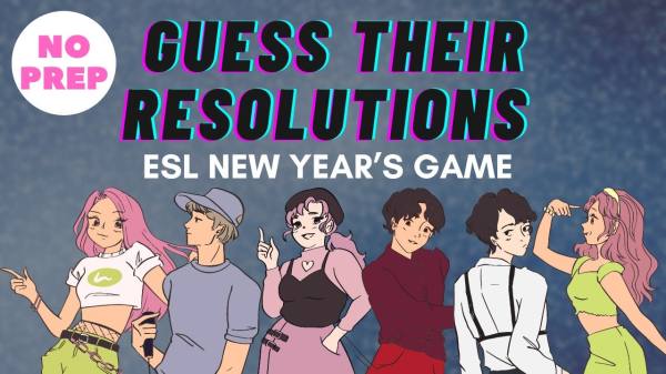 Guess the resolution! No Prep FUN ESL New Year’s game! - YouTube (5:23)